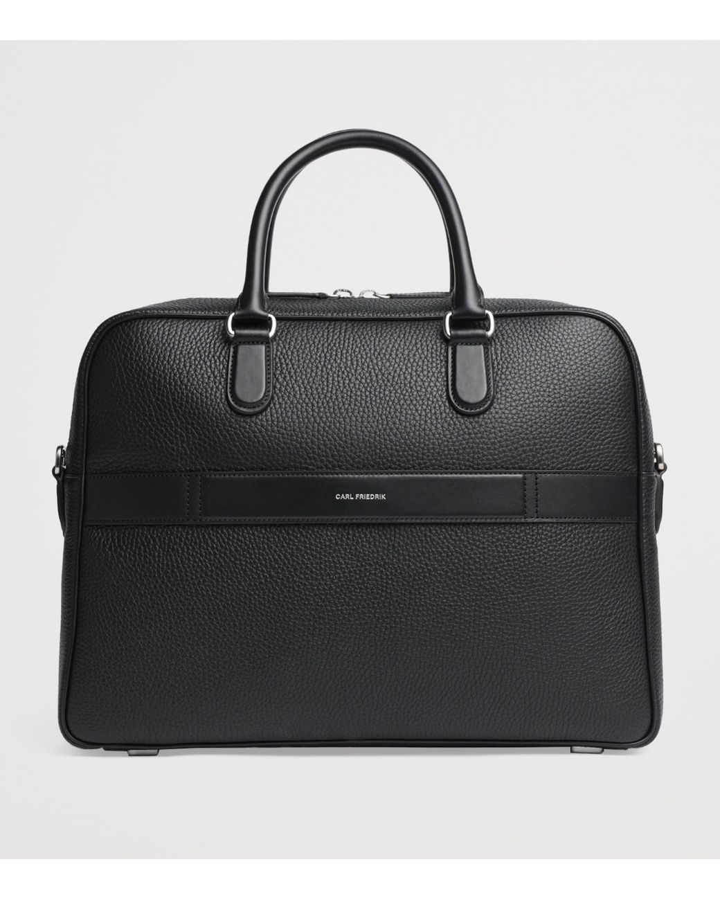 Carl Friedrik Black Leather Dunloe Briefcase for men