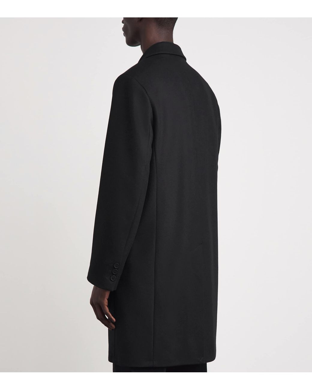 Sandro Black Wool-Blend Coat for men