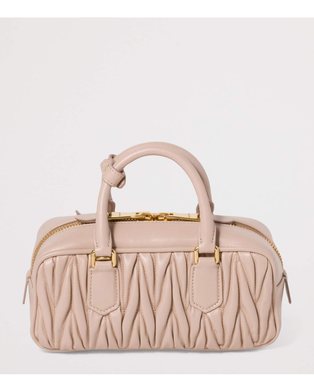 Miu Miu Pink Nappa Leather Arcadie Top-Handle Bag