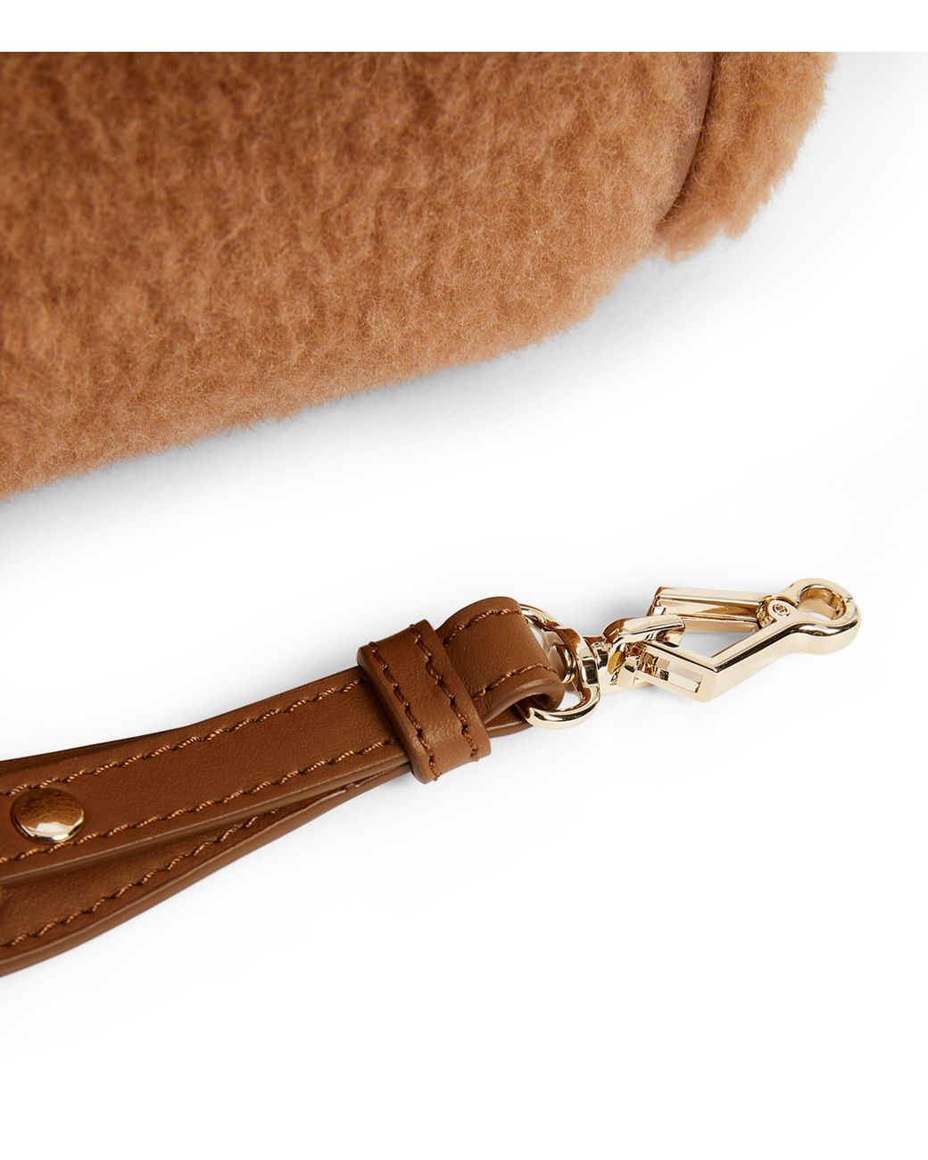 Max Mara Brown Teddy Marine Top-Handle Bag