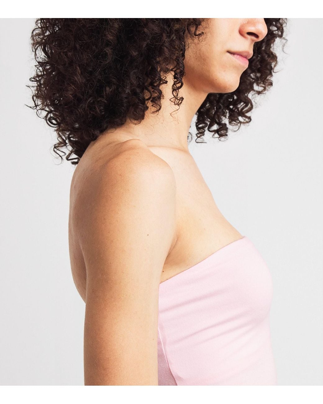 Skims Pink Cotton Jersey Tube Top