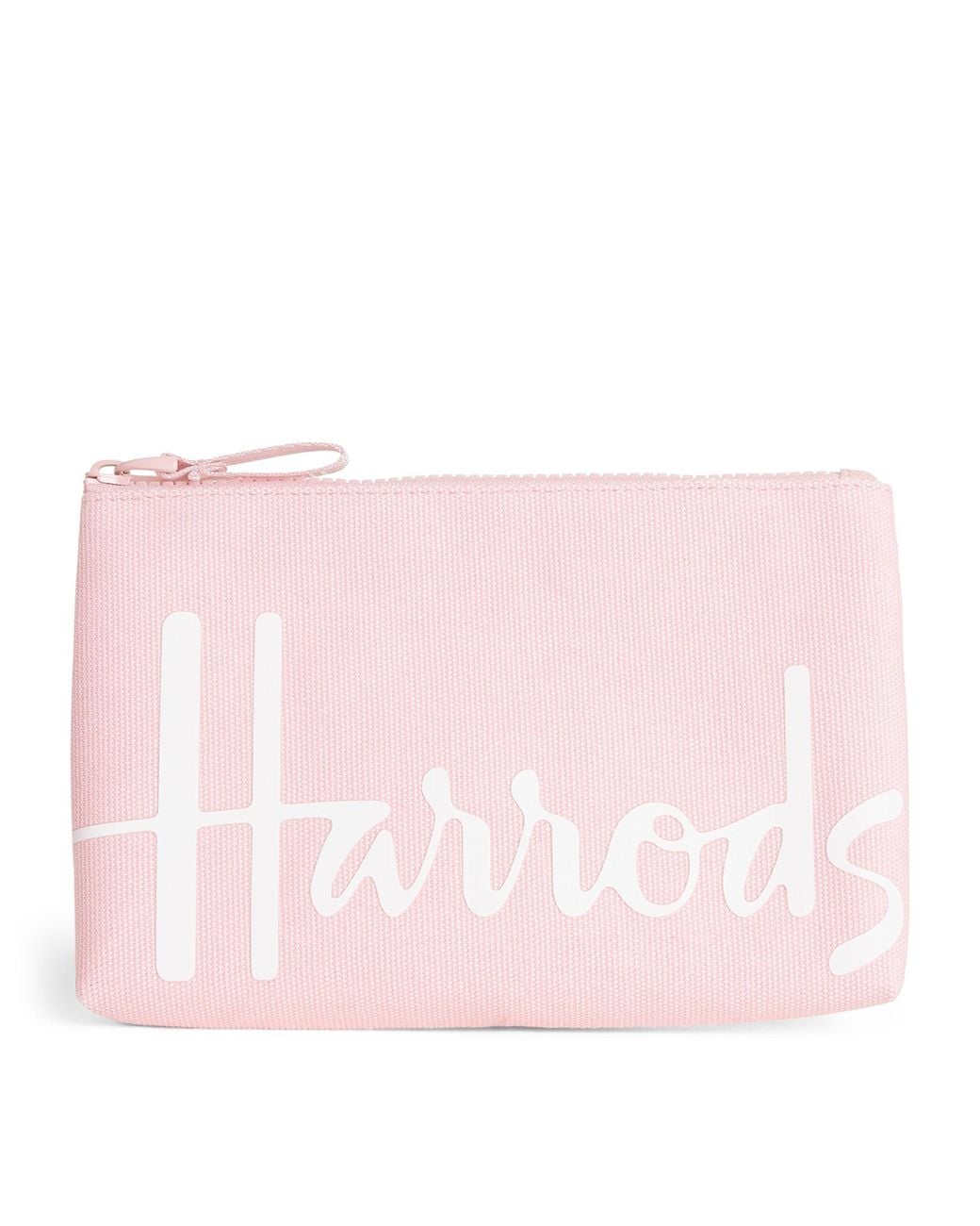 Harrods Pink Small Cotton Logo Pouch