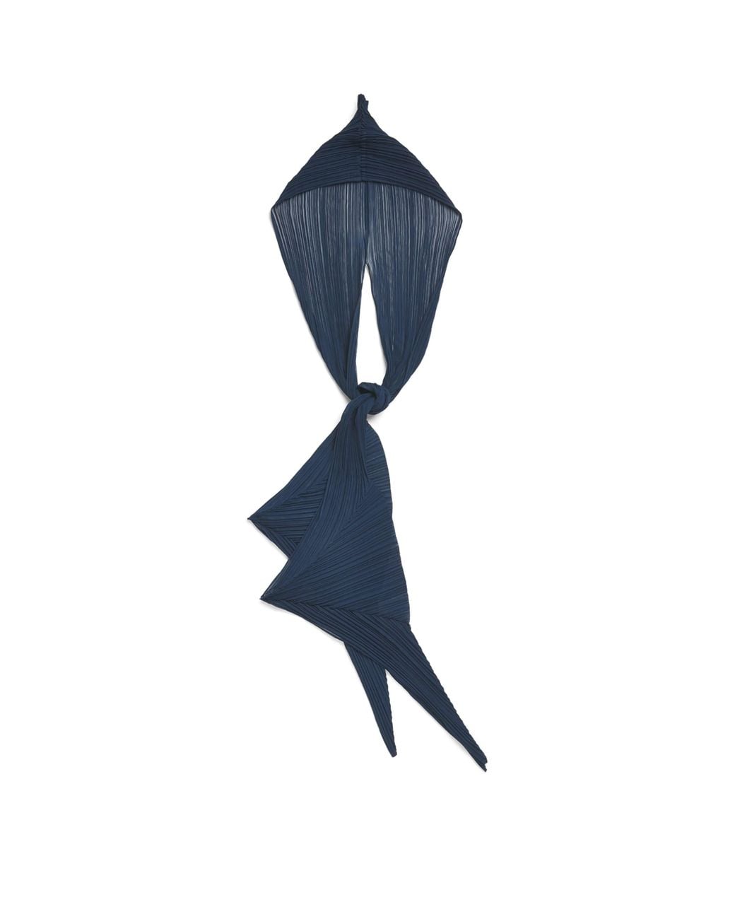 Pleats Please Issey Miyake Blue Fold Hood Scarf for men