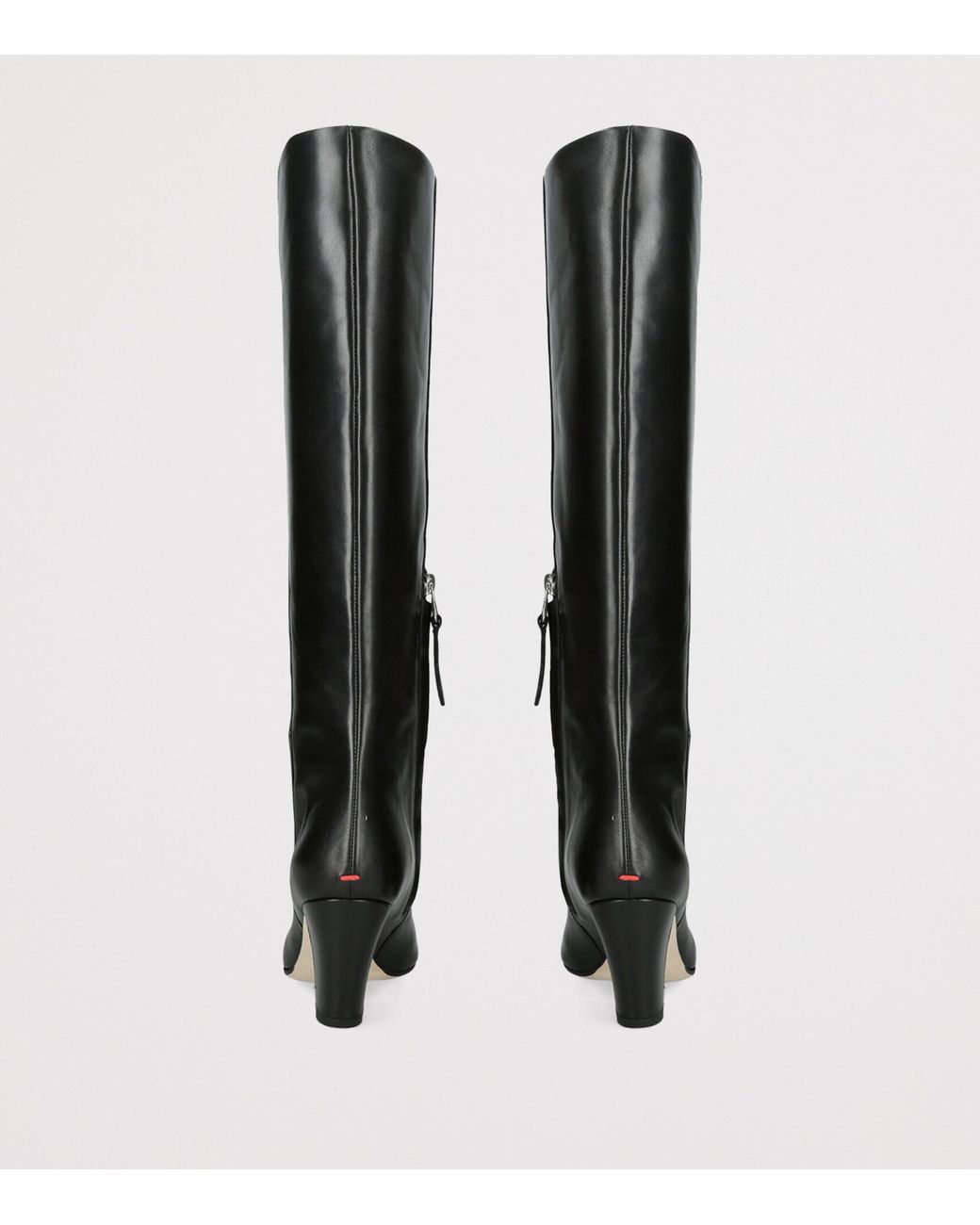 Aeyde Black Leather Silva Knee-High Boots 75