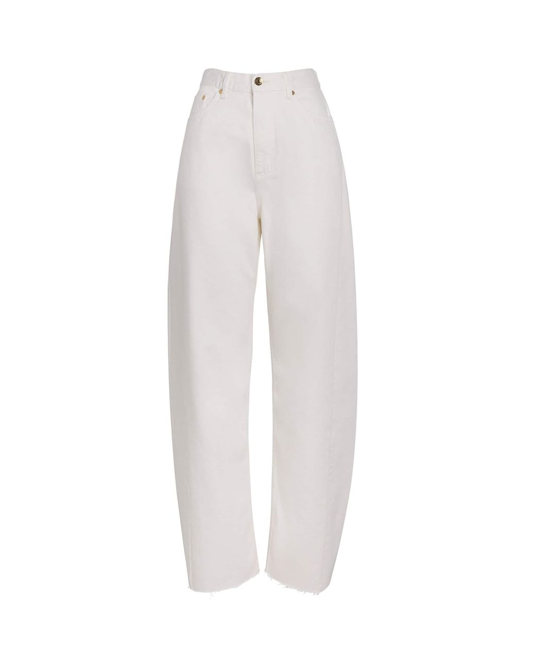 Sandro White Barrel Jeans