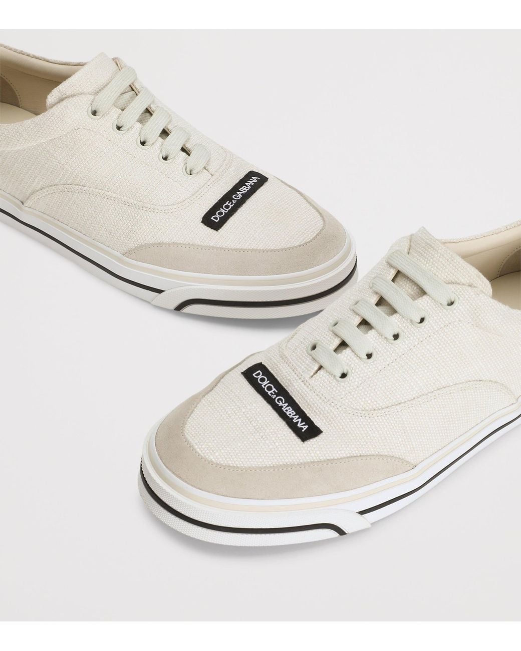 Dolce & Gabbana White Canvas Sailing Sneakers for men