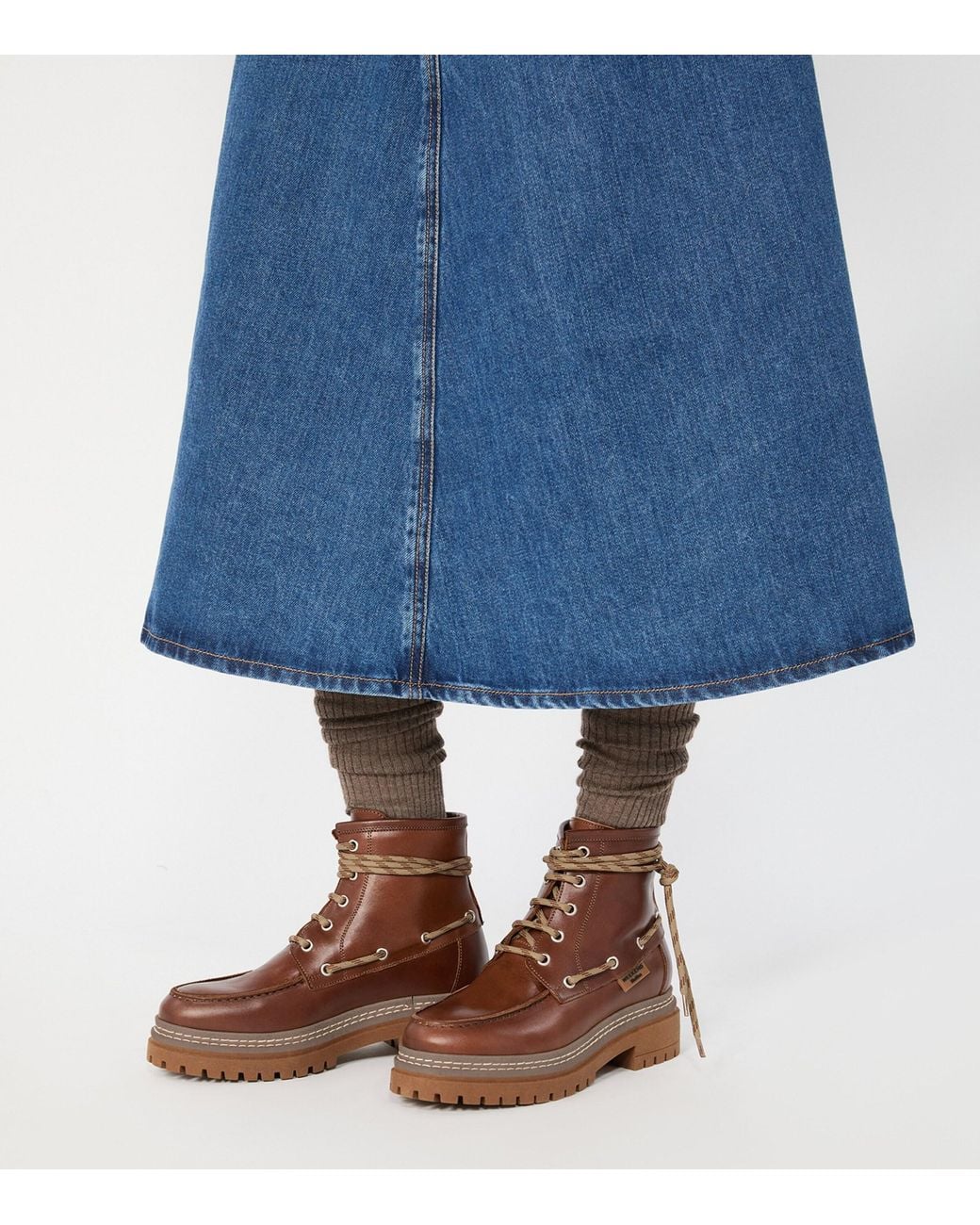 Weekend by Maxmara Brown Leather Ankle Boots