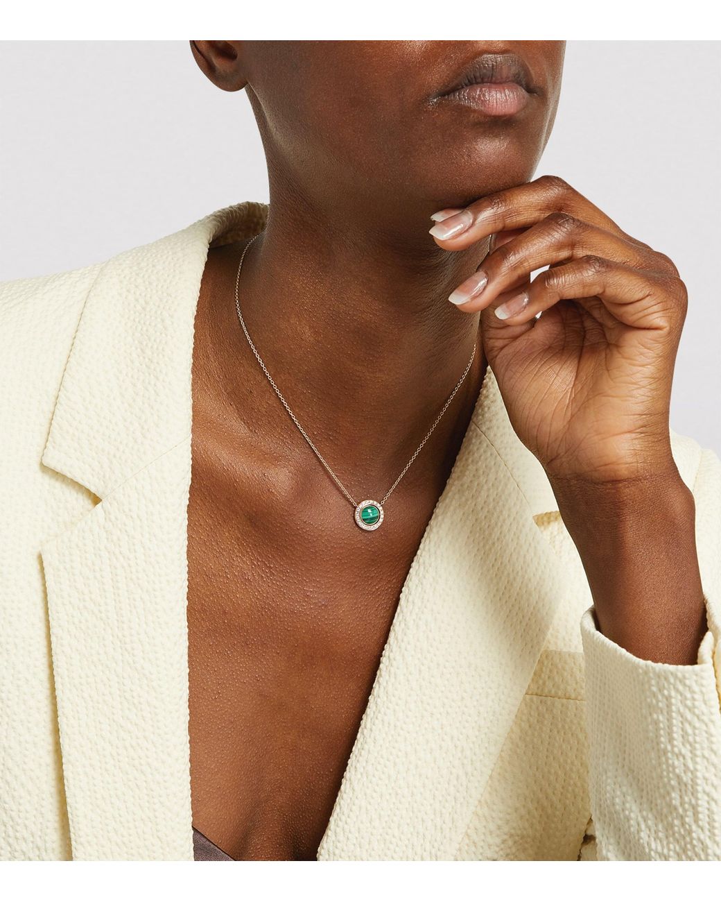 Piaget Metallic Rose, Diamond And Malachite Possession Necklace