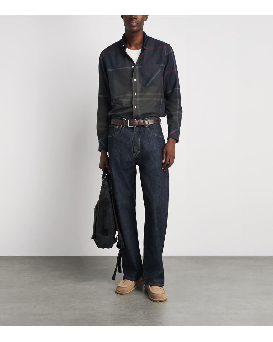 Barbour Blue Cotton Tartan Dunoon Shirt for men