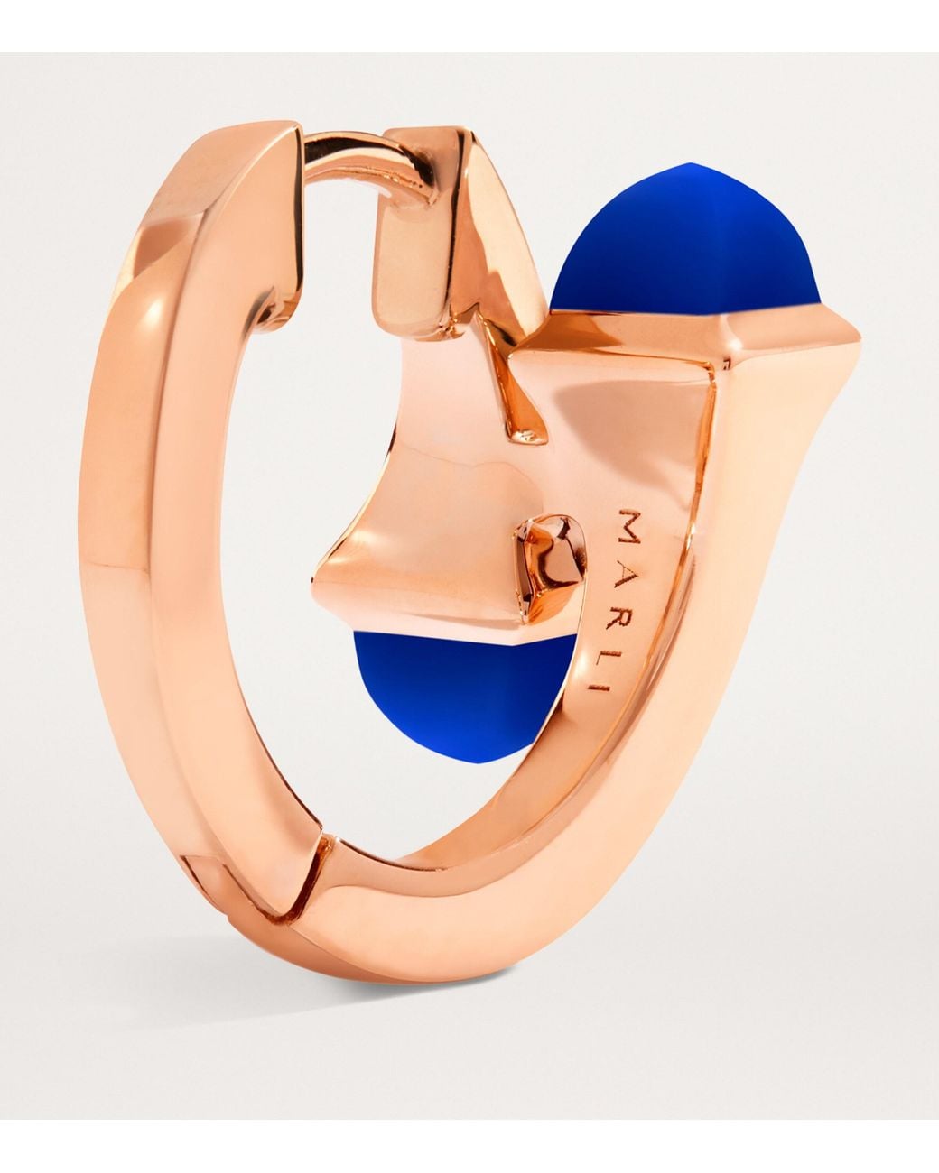 Marli New York Blue Diamond And Lapis Lazuli Cleo Huggie Earrings