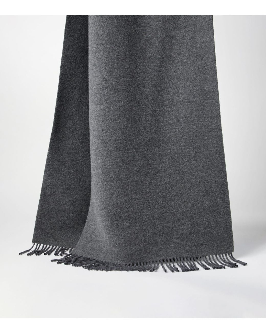 Brunello Cucinelli Gray Wool-Cashmere Hooded Scarf