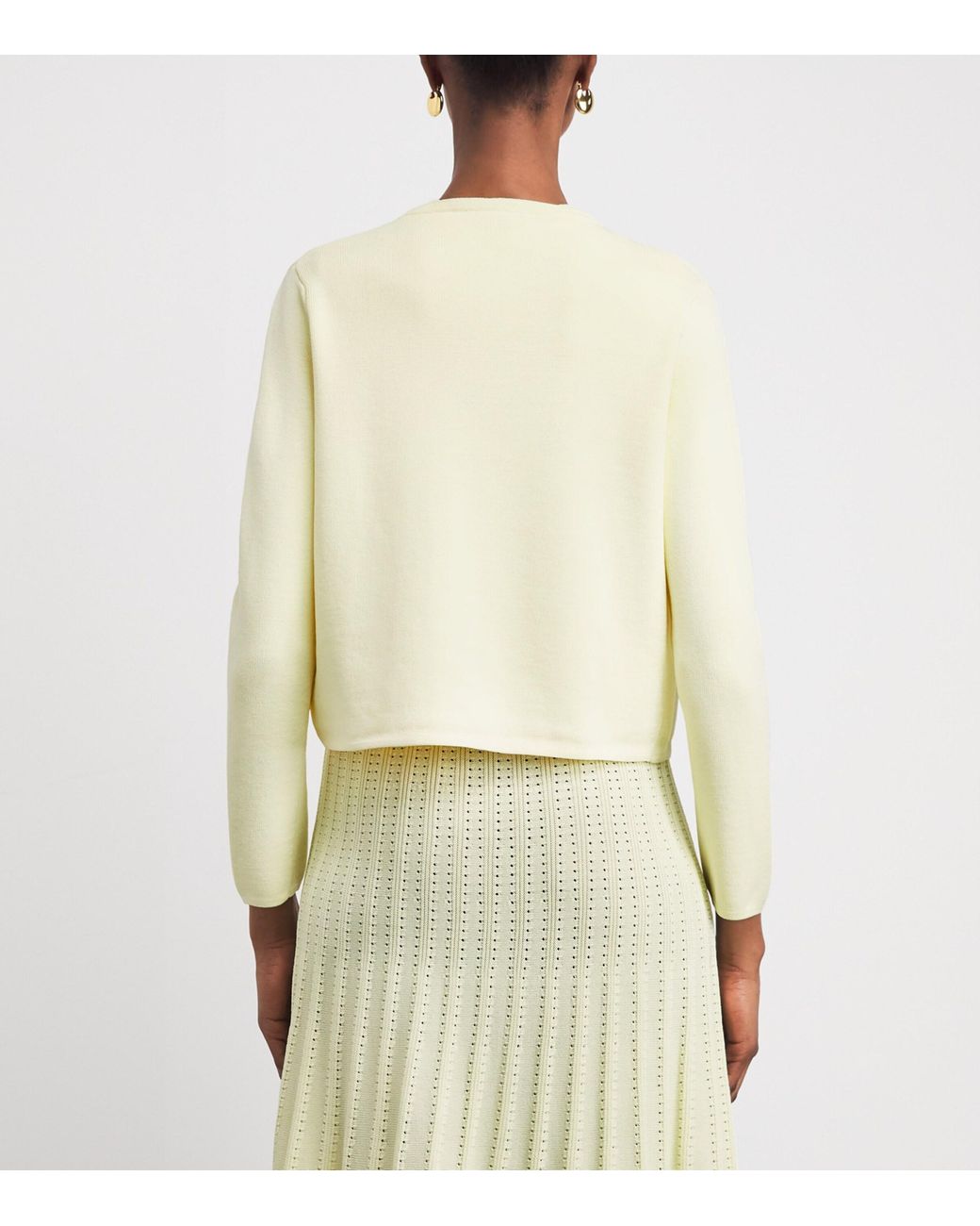 Edeline Lee Natural Knitted Open Cardigan