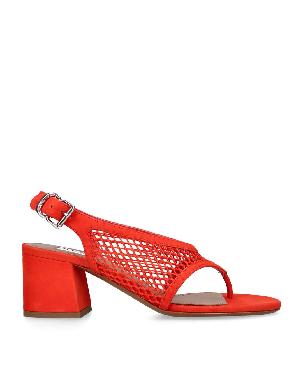 Alaïa Red Patent Leather Fishnet Sandals 55