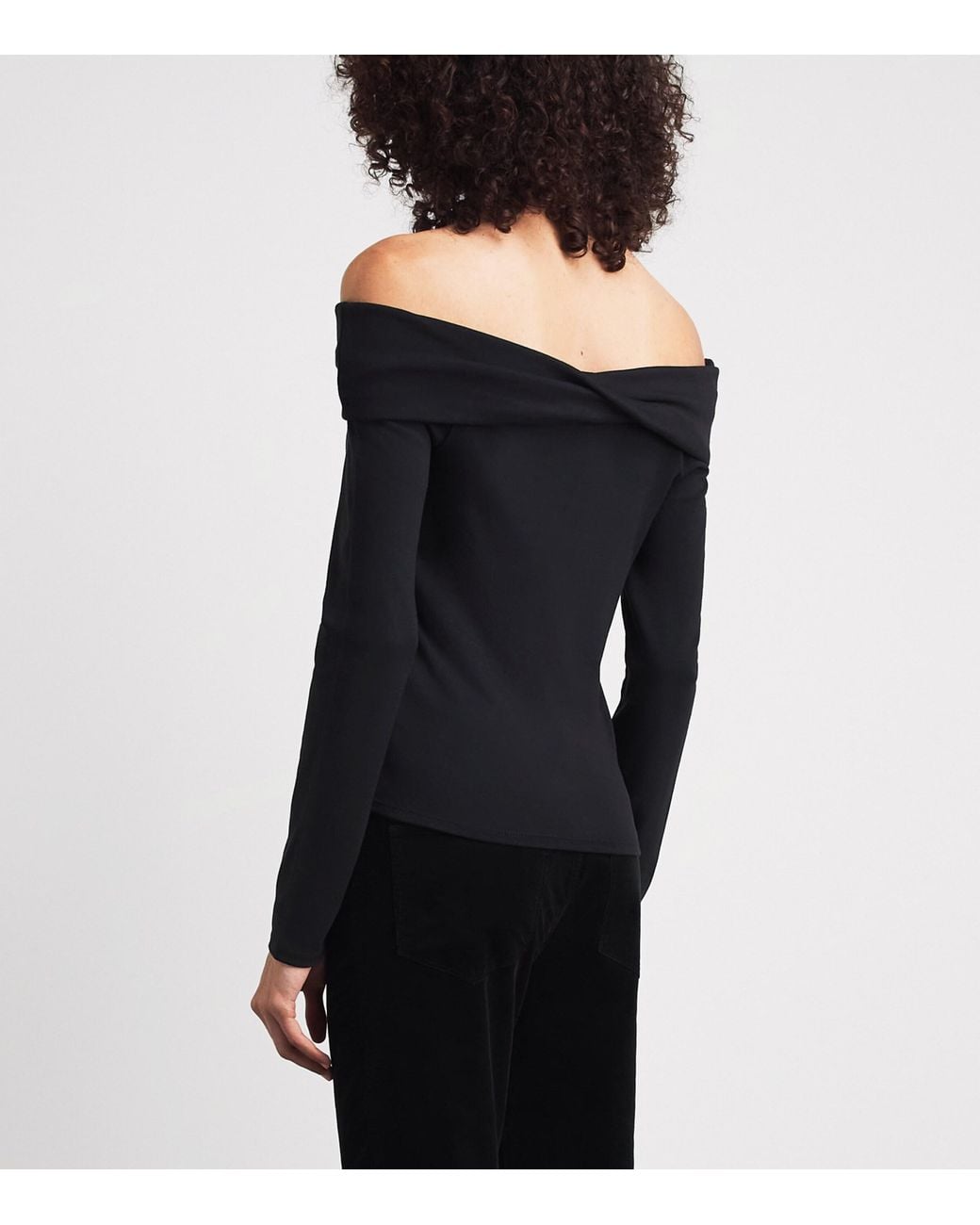 PAIGE Blue Off-The-Shoulder Aaliyah Top