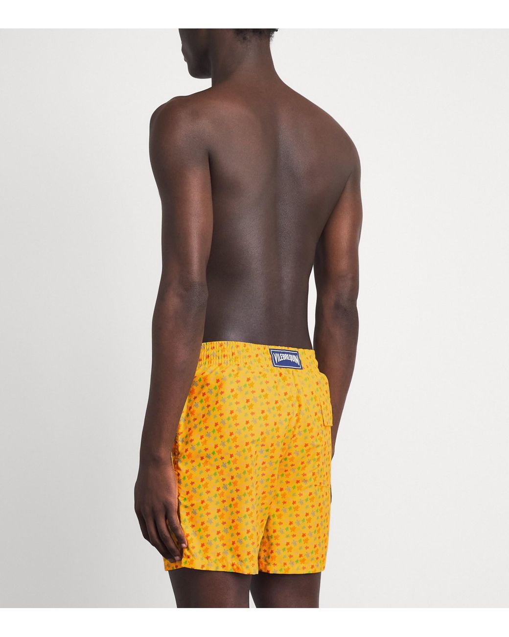 Vilebrequin Yellow Tiny Turtle Print Moorea Swim Shorts for men