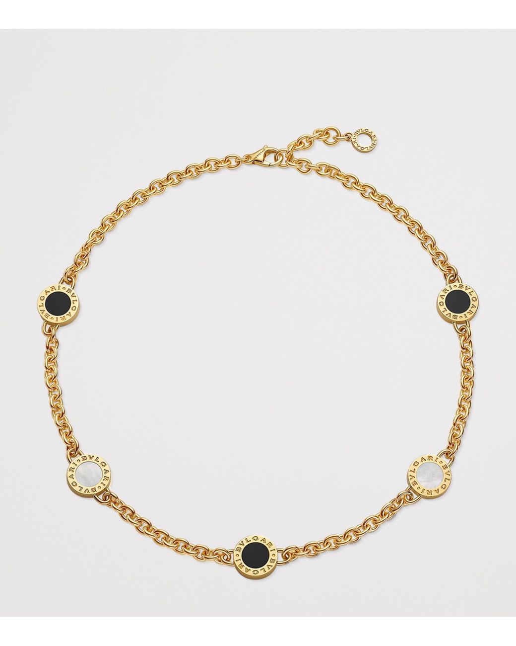 BVLGARI Metallic Mother-Of-Pearl And Onyx Necklace