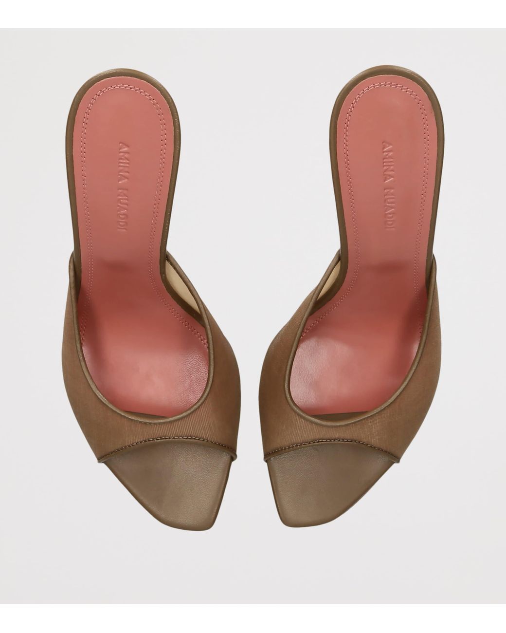 AMINA MUADDI Brown Mesh Alexa Heeled Mules 95