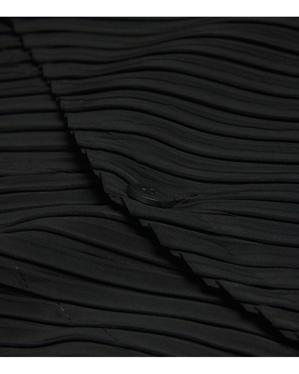 Issey Miyake Black Plaster Pleats Cardigan