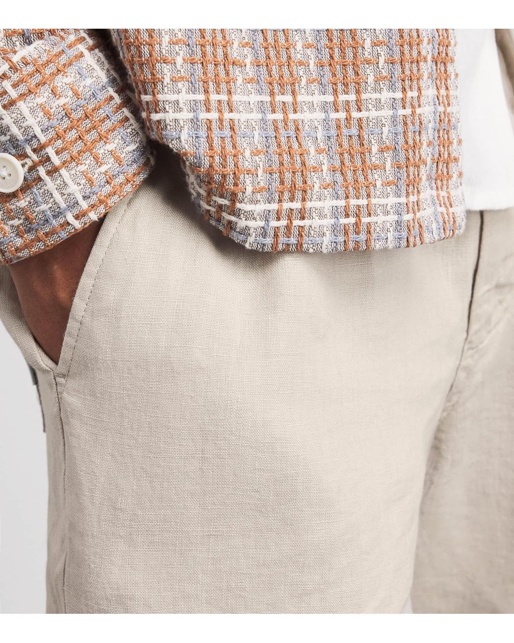 Wax London Natural Linen Kurt Shorts for men