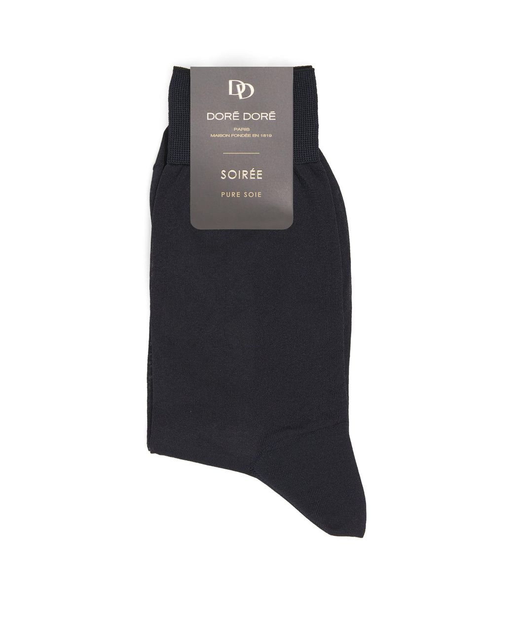 Doré Doré Black Silk Socks for men