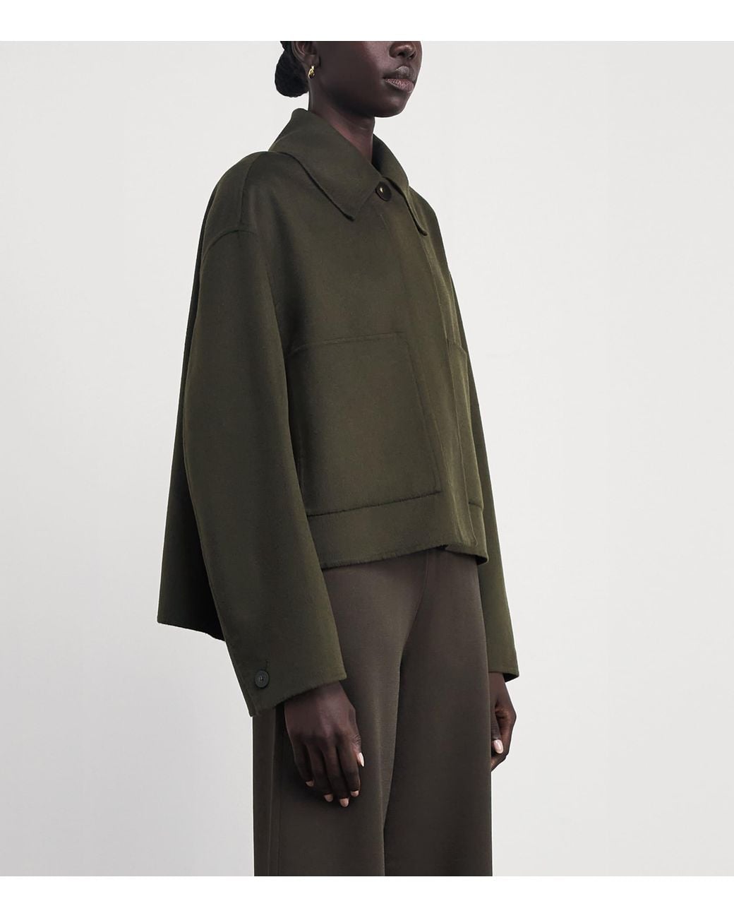 Joseph Green Wool-Silk Cropped Kalaa Jacket