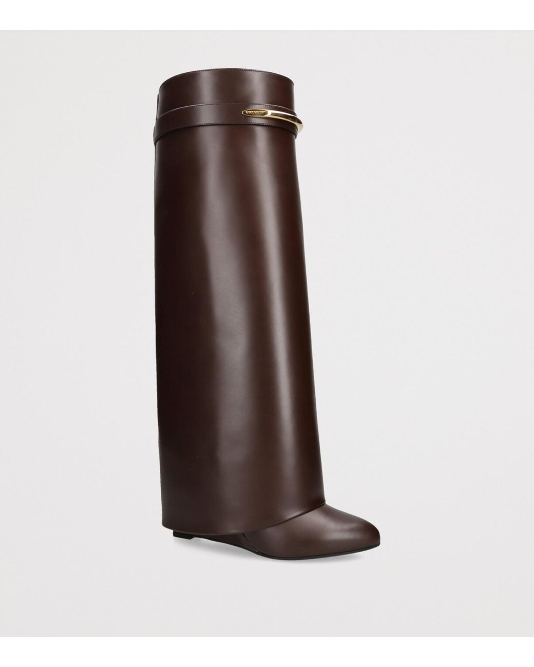 Givenchy Brown Leather Shark Knee-High Boots 95