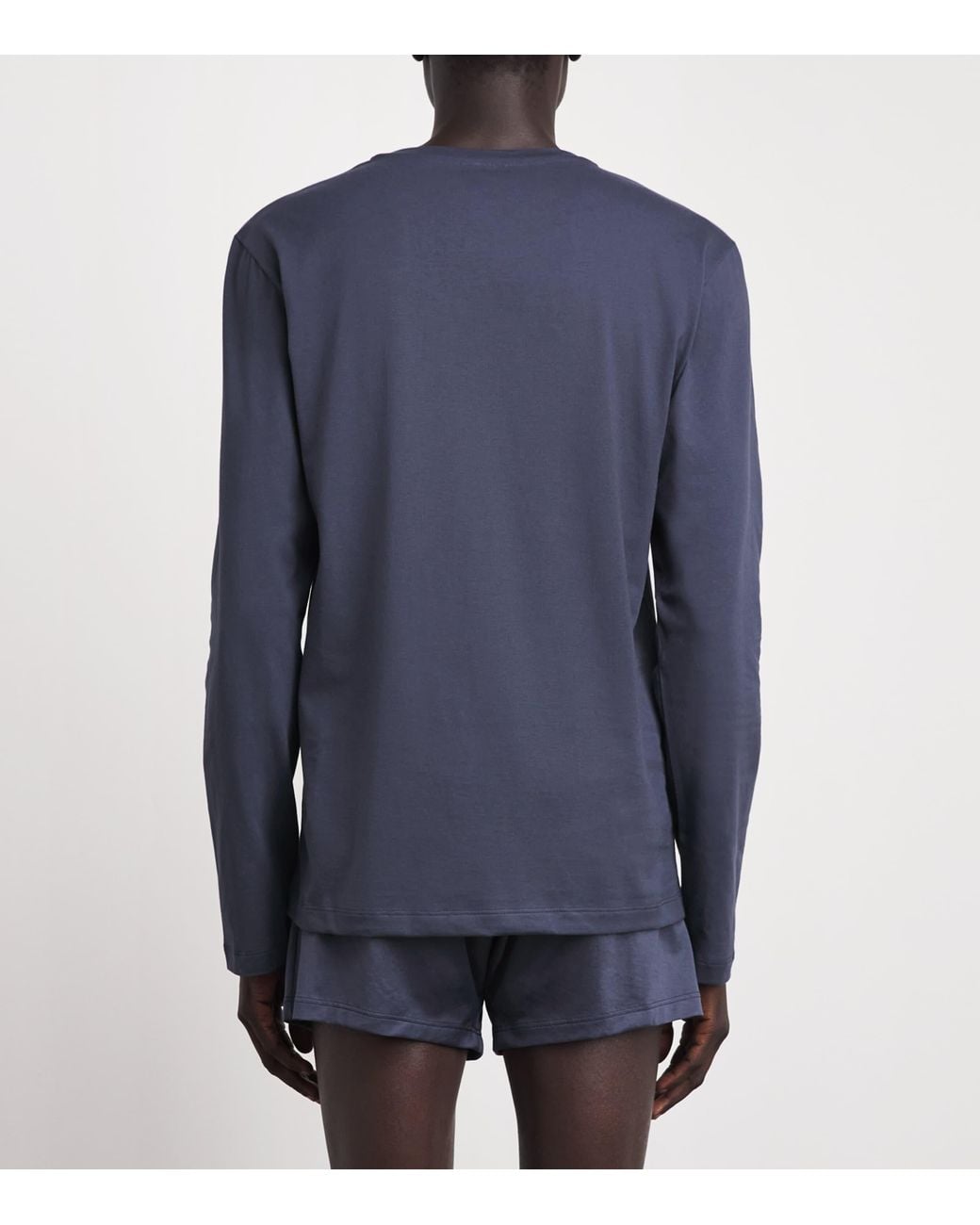 Hanro Blue Cotton Night & Day T-Shirt for men