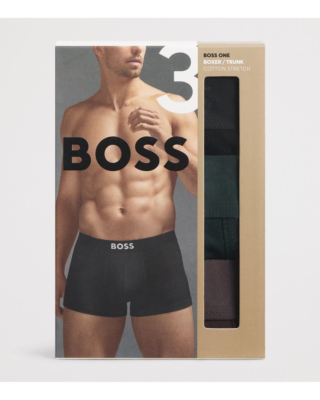 Boss Black Stretch-Organic Cotton Trunks for men