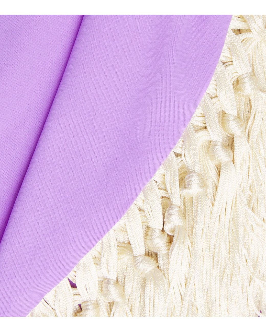 Taller Marmo Purple Pareo-Detail Yacare Swimsuit
