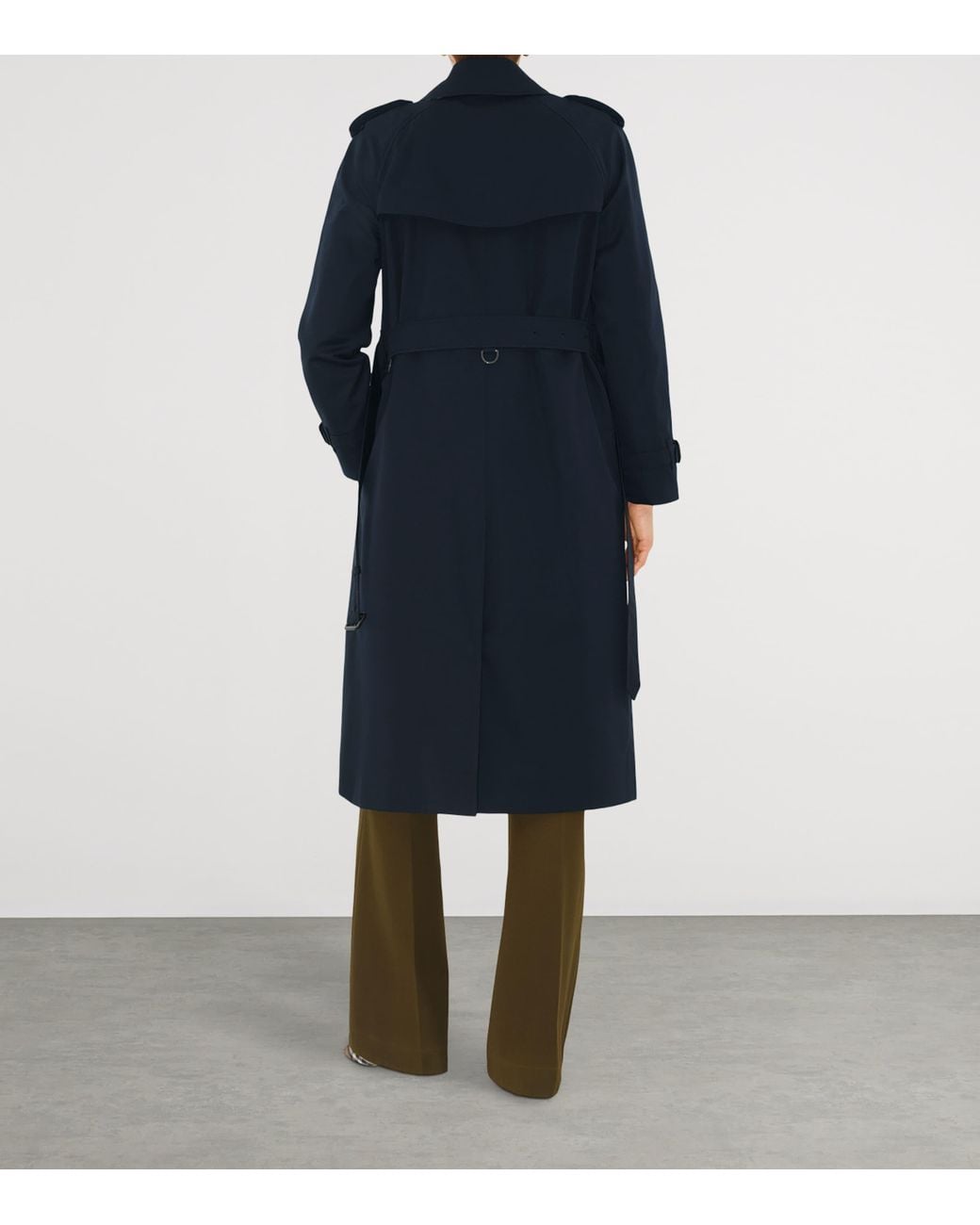 Burberry Blue Long Waterloo Heritage Trench Coat