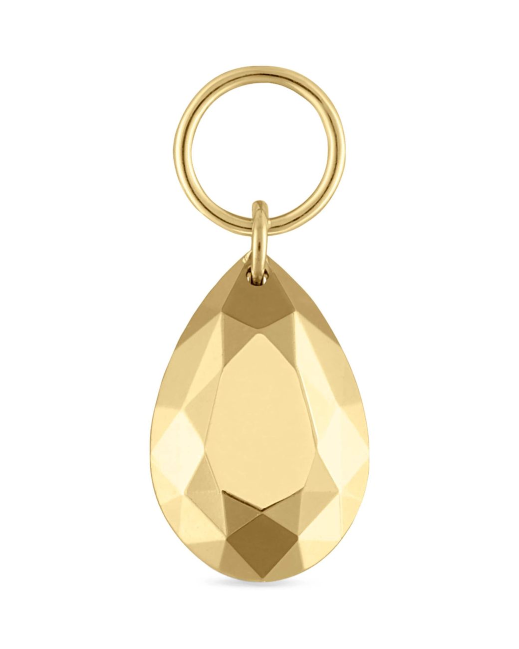 Maria Tash Metallic Faceted Pear Single Charm