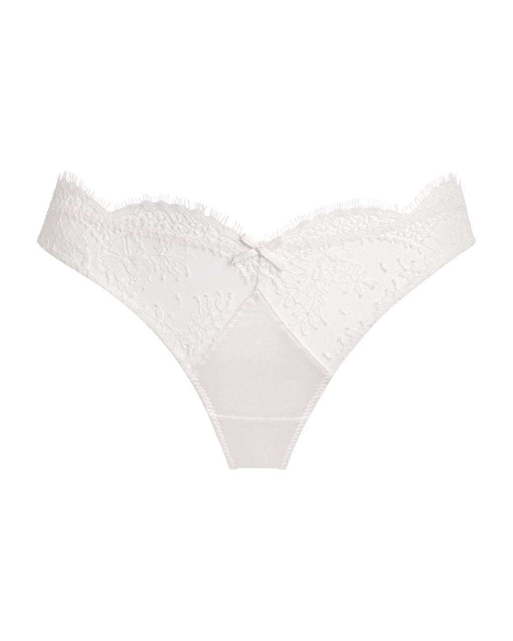 Fleur du Mal White Lace Frankie Thong