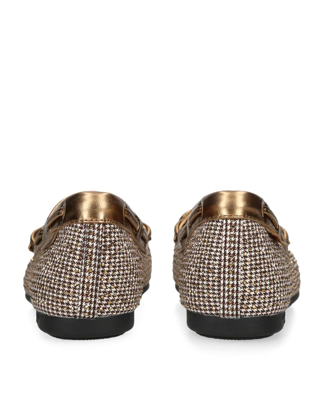 Kurt Geiger Brown Houndstooth Eagle Moccasins