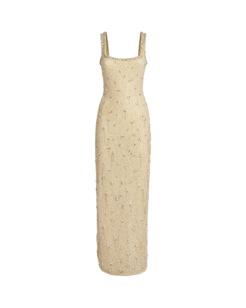 Clio Peppiatt White Embellished Athena Gown