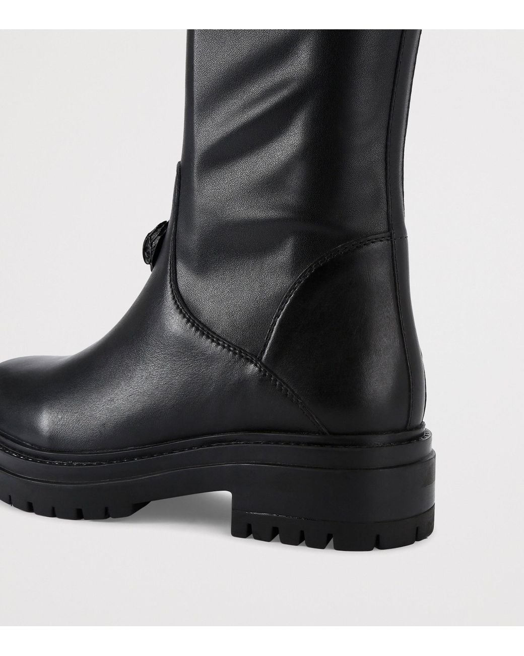 Kurt Geiger Black Leather Soar Eagle Knee-High Boots