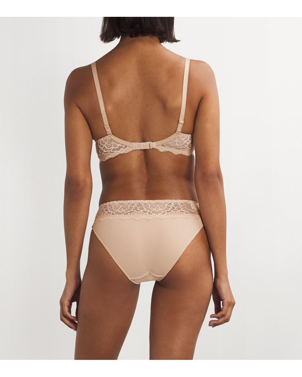 Simone Perele Natural Lace Caresse Plunge Bra