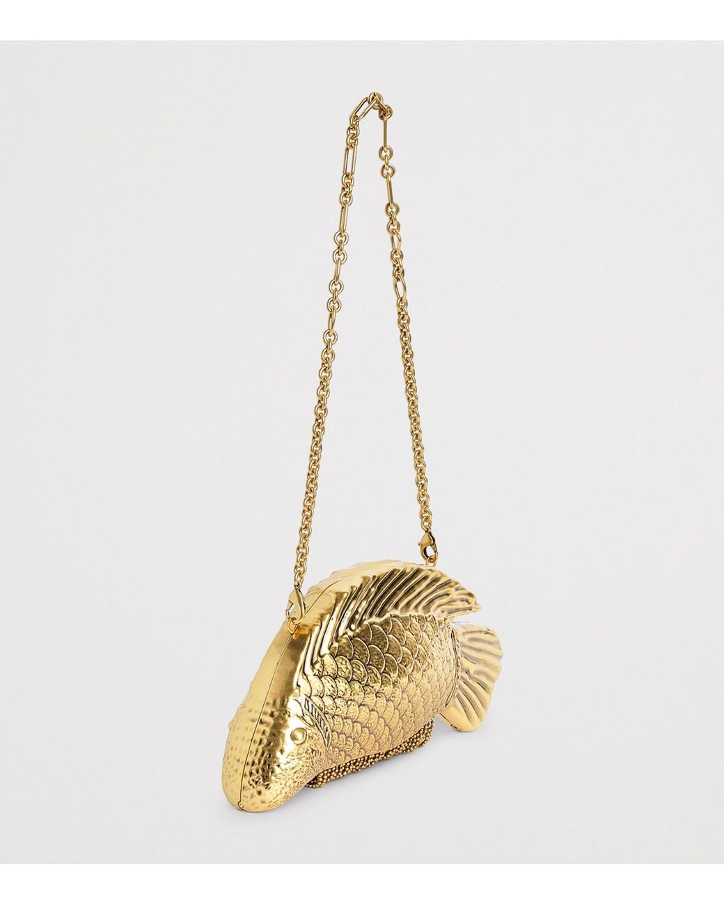 Cult Gaia Metallic Mini Brass Neemo Clutch Bag