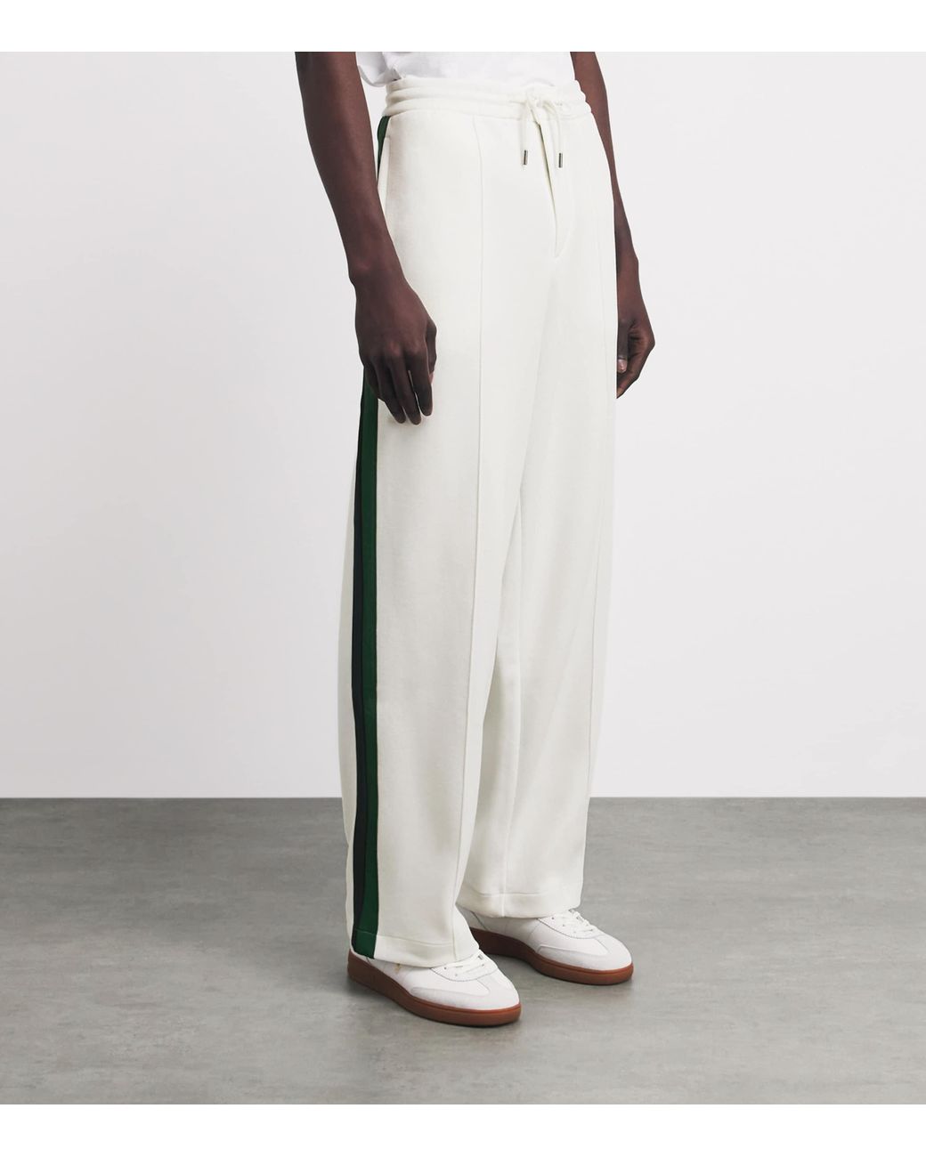 Polo Ralph Lauren White Stripe Open-Cuff Sweatpants for men