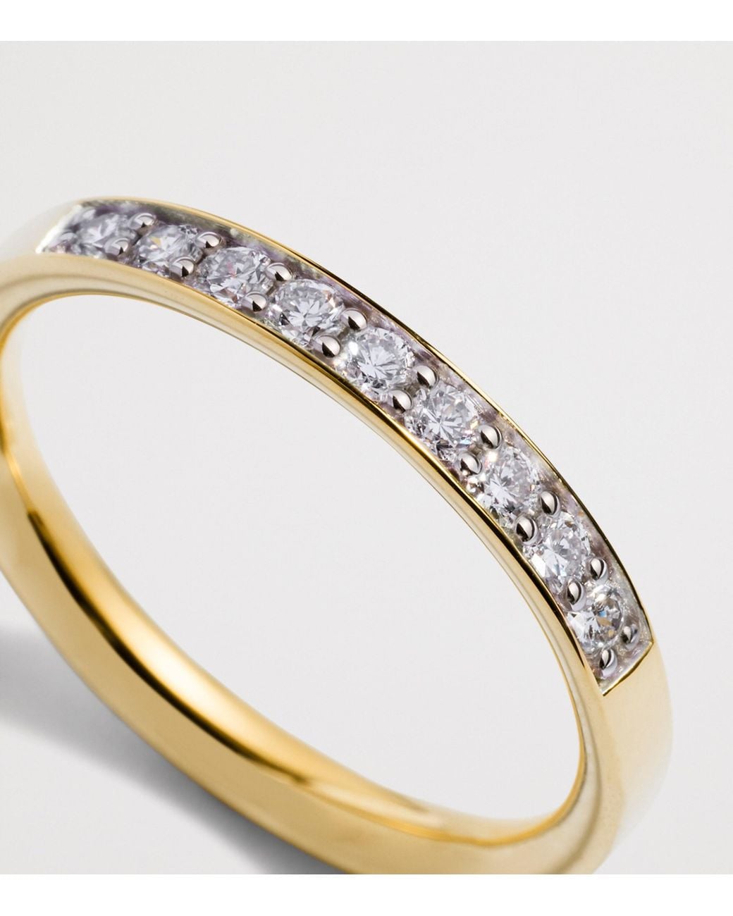 Monica Vinader Metallic Vermeil And Diamond Essential Pavé Ring