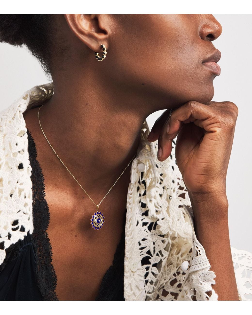 L'Atelier Nawbar Metallic Diamond And Enamel Atoms Earrings
