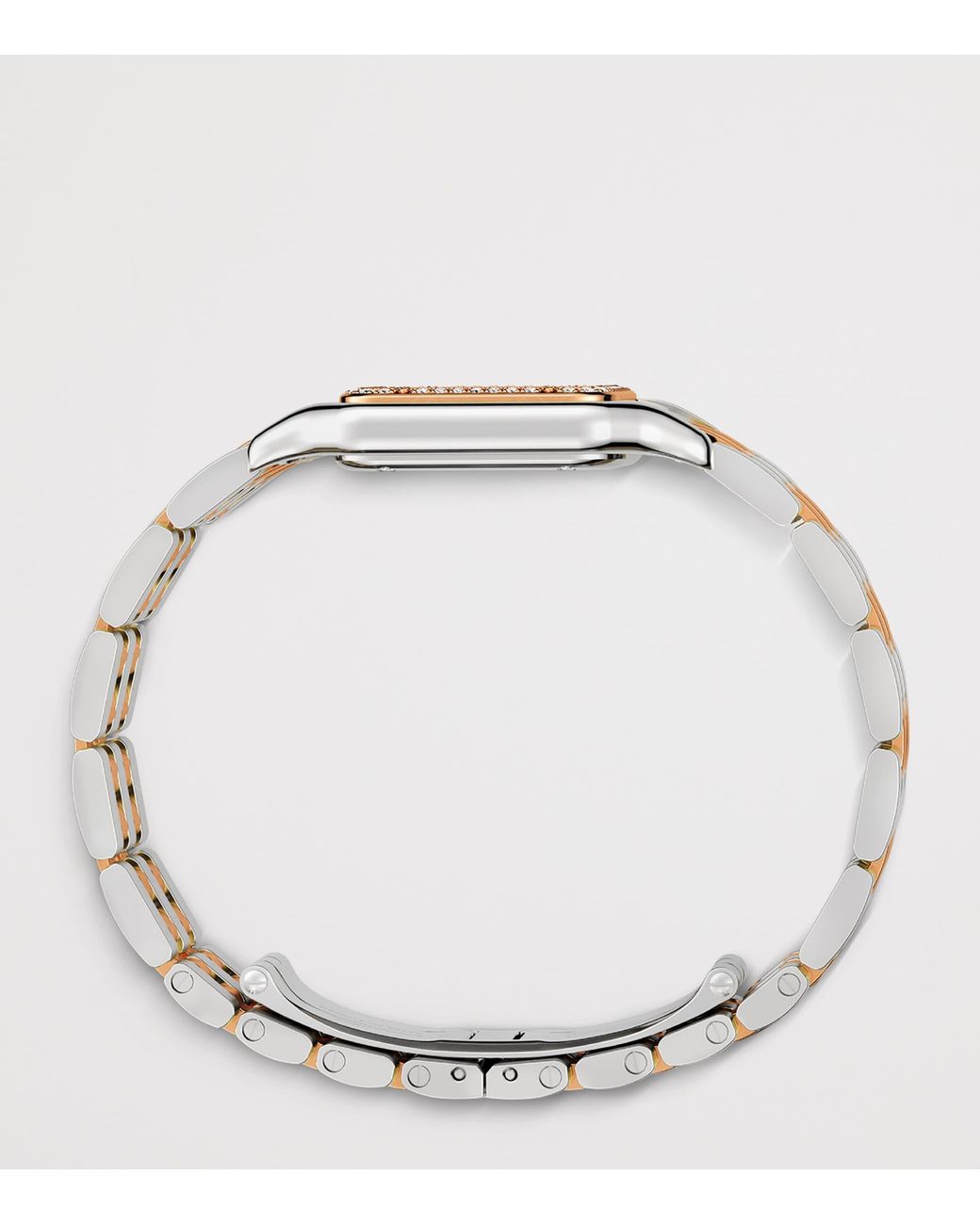 Cartier Metallic Medium Rose And Diamond Panthère De Watch