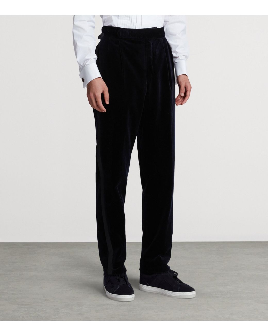 Dunhill Black Velvet Evening Trousers for men