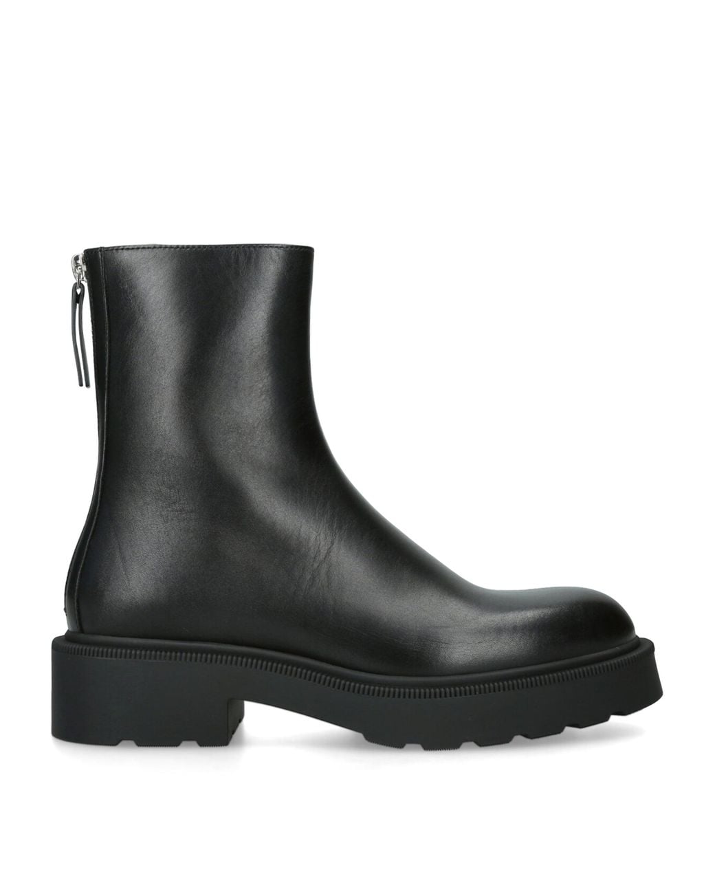 The Row Black Nobilis Fast Leather Ankle Boots