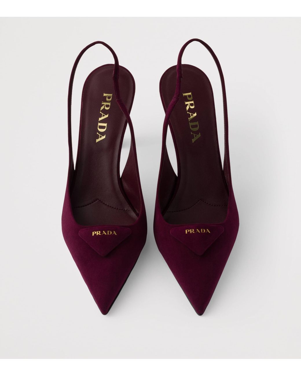 Prada Purple Suede Slingback Pumps 75