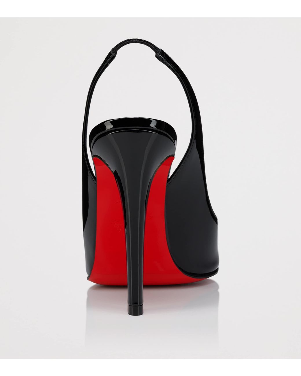 Christian Louboutin Black Fannylove Sling Patent Leather Slingback Pumps 100