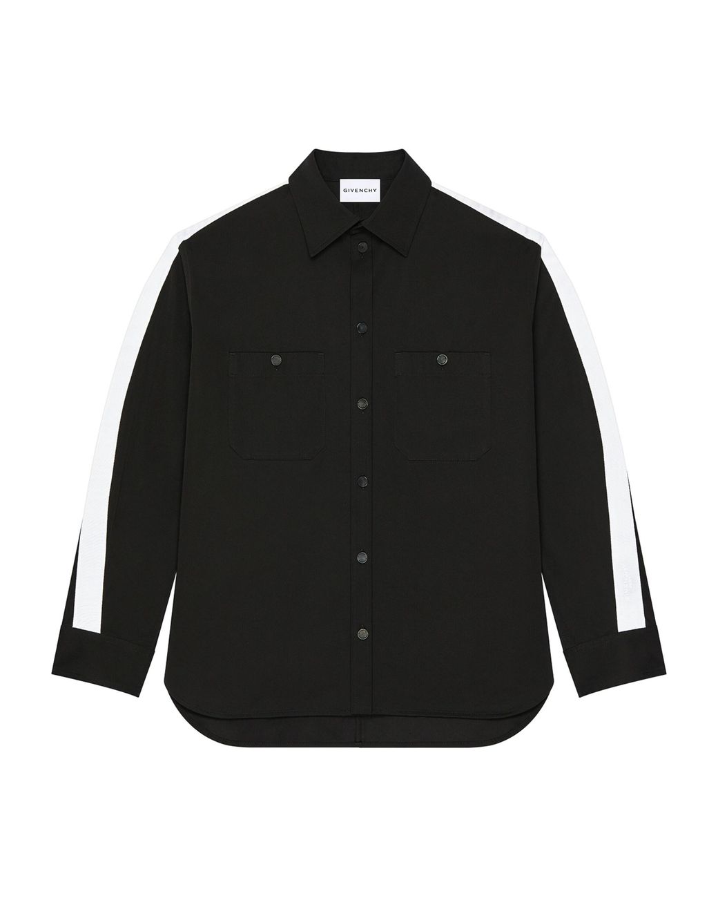 Givenchy Black Cotton Couture Seam Overshirt for men