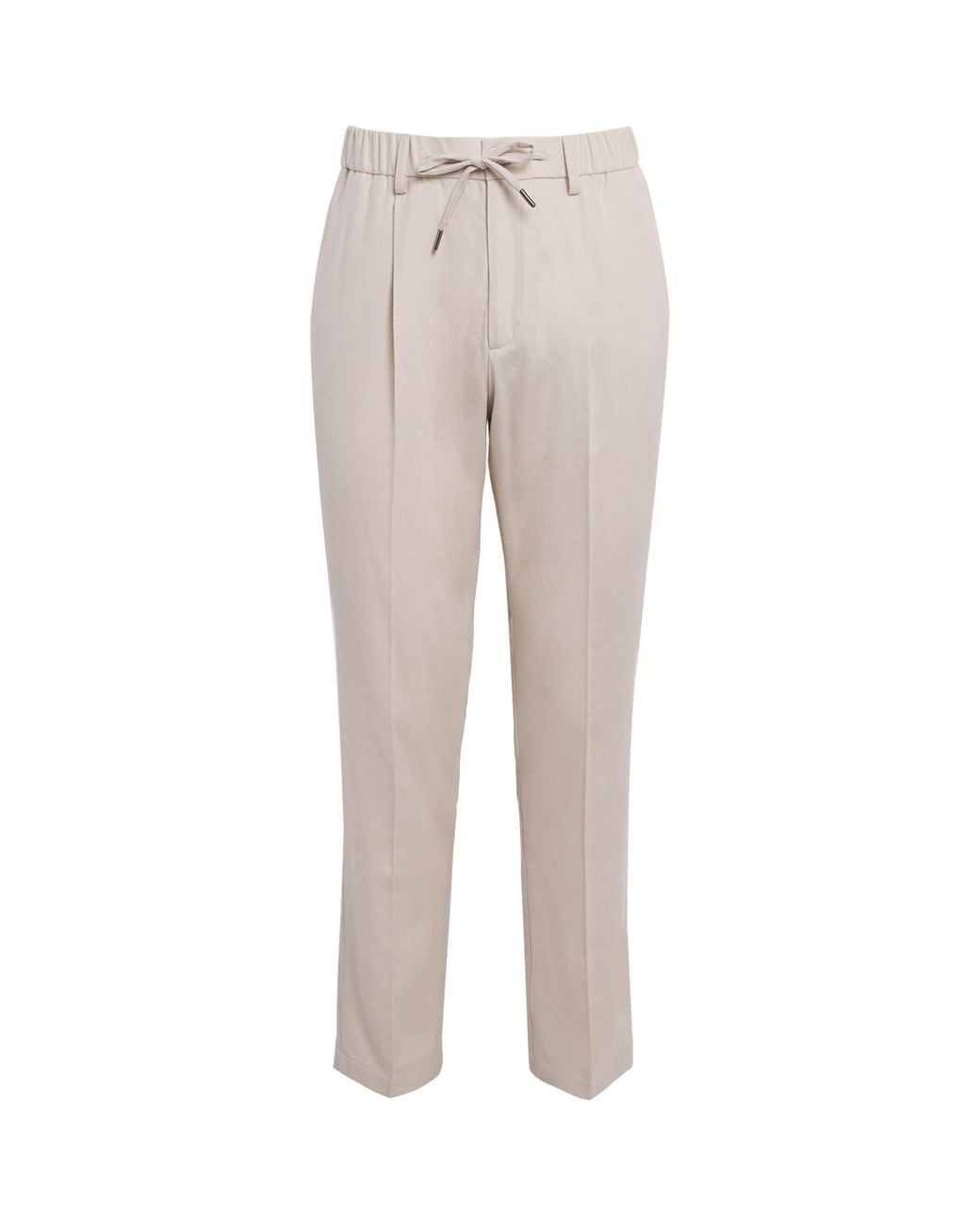 Herno Gray Silk-Cashmere Drawstring Trousers for men