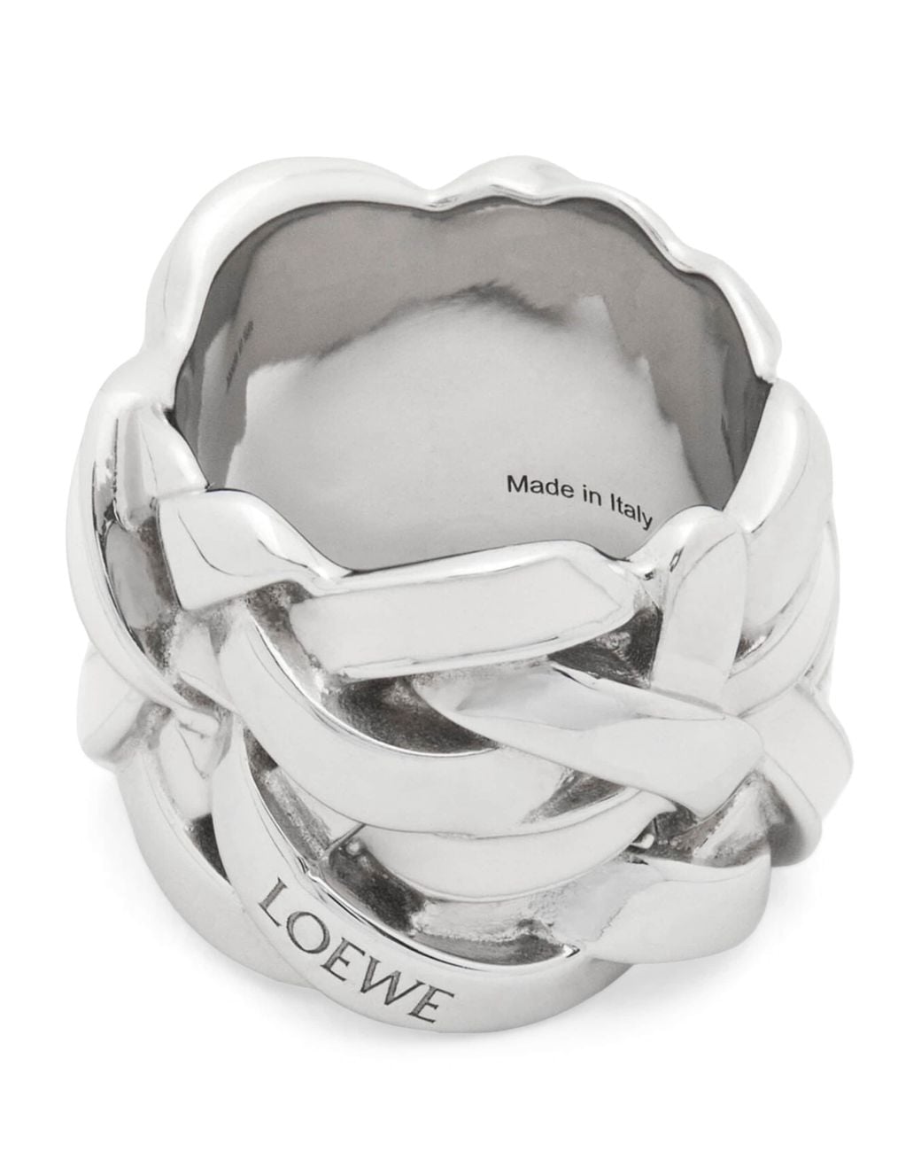 Loewe Gray Sterling And Enamel Nest Ring