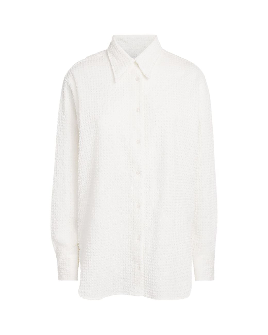 Hunza G White Seersucker Resort Shirt