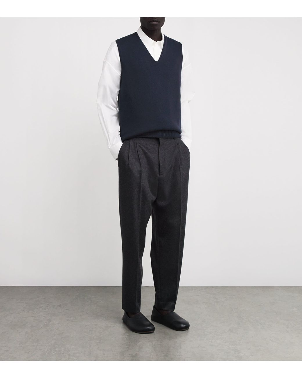 The Row Cowen Wool-Cotton Sweater Vest in Blue for Men | Lyst